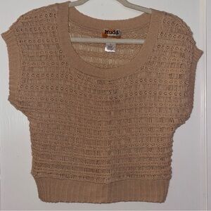 ✨NWT Mudd Crochet Short Sleeve Top